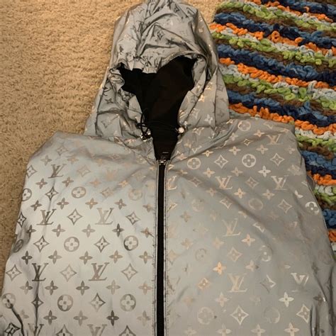 louis vuitton reflective jacket blue|louis vuitton jacket price.